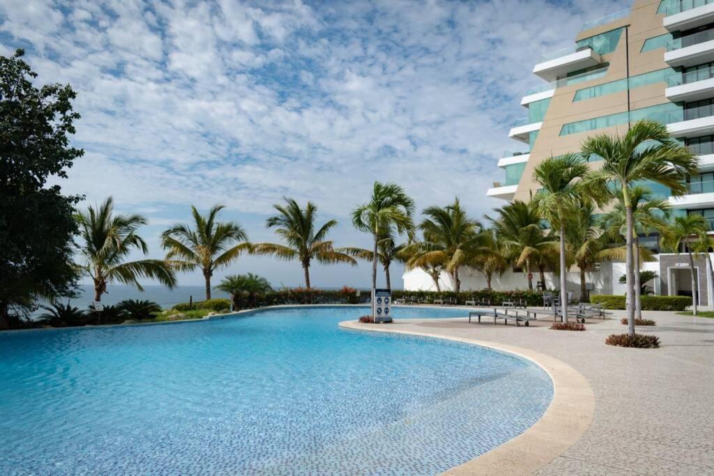 M3 Lujoso Y Comodo Departamento Con Playa 2 Piscinas Cancha De Tenis Jacuzzi Seguridad 24 Horas Manta Bagian luar foto